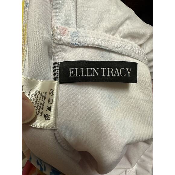 Ellen Tracy One Piece Swimsuit Sz 8 Floral Ruffled NWT MSRP $98 - Picture 5 of 5